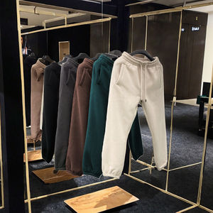 SK 2025 400G Heavyweight Fleeced Fabric Pants Solid Color Custom Print Mid Elastic Waist Basic <b>Sports</b> Casual - Product Image 3