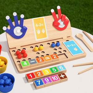 Tableau de classification des couleurs et des nombres avec perles à clipser pour la maternelle à domicile, matériel pédagogique de mathématiques, blocs de comptage pour enfants - Product Image 4