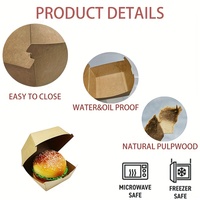 Boîtes en carton personnalisées imprimées, design gratuit, jetables, pliables, de qualité alimentaire, pour emporter, pour hot-dogs et hamburgers