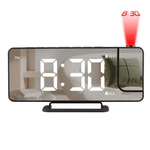 Projected Clocks Led Clock Project Am Radio Table With Digital Wall Projection Alarm Usb Charger Mirror Projector Fm Time