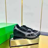 Chaussures de sport classiques et luxueuses pour hommes à semelle épaisse, rouge et noir, décontractées pour le printemps