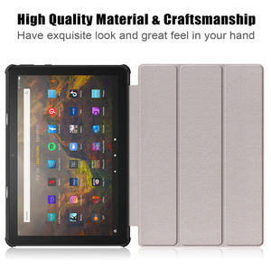 Étui de protection pour <span class=keywords><strong>tablette</strong></span> <span class=keywords><strong>Amazon</strong></span> Kindle Fire HD 10 et 2021, coque tripliable, magnétique, Funda - Product Image 3