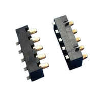 Connecteur de batterie à compression à ressort en gros, pas de 2,5 mm, 3A, fiche 4-8 broches, terminal métallique en bronze phosphoreux plaqué or, SMD