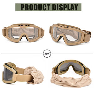 نظارات مضادة للرصاص من ANSI Z87.1 3 مجموعات من العدسات مقاومة للصدمات للرجال والنساء - Product Image 5