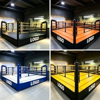 Ring de boxe et de lutte fixe commercial avec accessoires complets pour événements de tournois professionnels