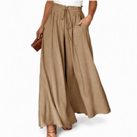 Nouveau pantalon large décontracté et confortable à taille haute pour femme, idéal pour les marchés transfrontaliers européens et américains