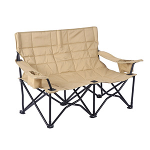 Chaise ergonomique à double lune pour l'extérieur, pliable, portable, jardin, camping, canapé, dos épais, coton, tissu Oxford - Product Image 2