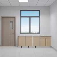 Armoire médicale en acier inoxydable moderne pour salle d'opération d'hôpital, durable, murale, avec serrure à clé, rangement à 2 portes et 4 tiroirs, facile à nettoyer