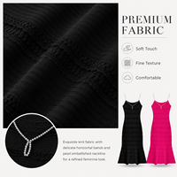 Robe longue côtelée noire personnalisée pour femme, col en V, sans manches, OEM ODM