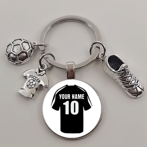 <span class=keywords><strong>Porte</strong></span>-clés personnalisé avec nom pour jouer au Football, vente en gros - Product Image 2