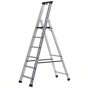บันไดอลูมิเนียมแบบพับได้ 6 ฟุต พร้อมฐานกันลื่น สำหรับใช้ในบ้าน - Product Image 2