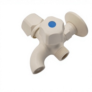 Robinet d'eau froide en plastique POM blanc au design moderne personnalisable, robinet de salle de bain écologique, installation facile, garantie 1 an - Product Image 1