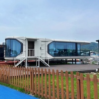 Maison capsule mobile de camping miniature moderne de luxe préfabriquée modulaire avec panneau solaire