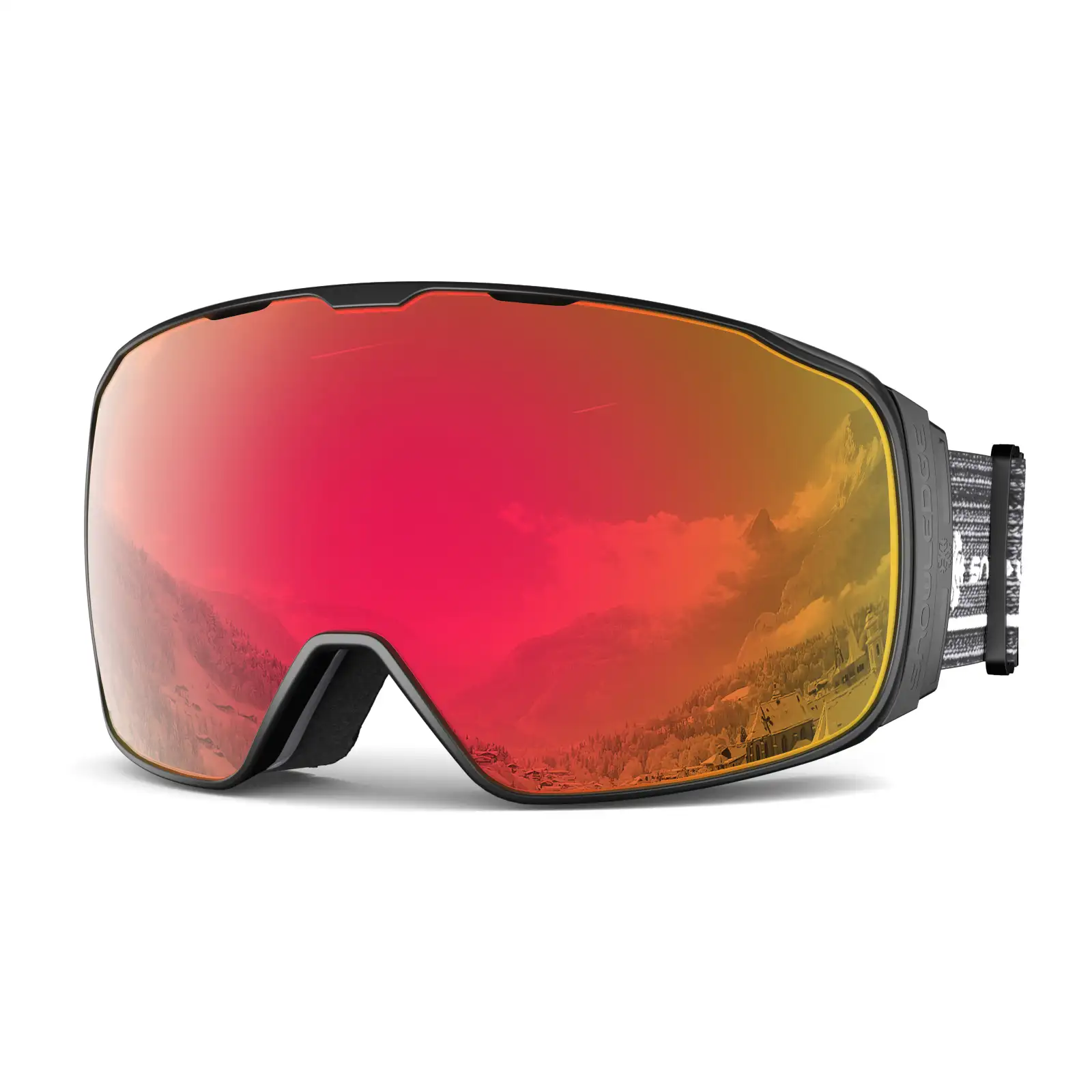 HUBO-Gafas de esquí 10D para hombre y mujer, con lente magnética, bloqueo lateral, OTG, para nieve, antiniebla, intercambiables, HD