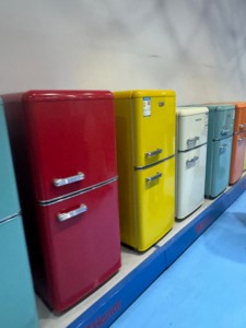 <span class=keywords><strong>Mini</strong></span>-réfrigérateur 2 portes multicolore <span class=keywords><strong>vintage</strong></span> avec congélateur, économe en énergie pour la maison, le dortoir, l'hôtel, compatible OEM - Product Image 6