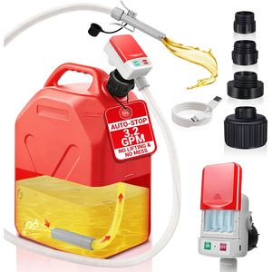 Pompe transfert carburant 3.2GPM, buse auto, batterie + USB, haut rendement, durable, facile à utiliser - Product Image 1