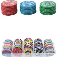 Jetons de jeu de casino en céramique 39 mm, 500 pièces, Monte Carlo, moules personnalisés, non toxiques, durables, écologiques, pièces de jeu de casino gratuites