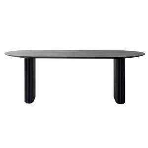 <span class=keywords><strong>Table</strong></span> et chaises de salle à manger rondes en bois <span class=keywords><strong>massif</strong></span> de luxe de <span class=keywords><strong>haute</strong></span> qualité en <span class=keywords><strong>chêne</strong></span> noir - Product Image 1