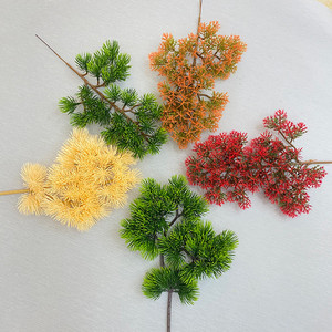 Decoración navideña Planta verde 45 cabezas Aguja de pino falso Belleza Hojas de pino Ramas de pino artificiales - Product Image 2