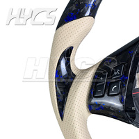 Volant de direction en fibre de carbone forgée bleue avec LED pour BMW E60 E61 E62 E63 E64 E36 M3 E92 E30 325i E90 Série 3/5/6