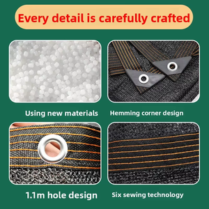 농업 및 농업 태양 및 플라스틱 그늘 그물망을위한 광저우 짠 HDPE 직사각형 온실 그늘 그물 - Product Image 3