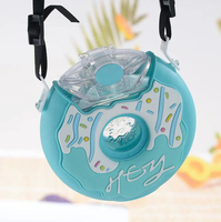 Bouteille d'eau en plastique pour crème glacée, paille, beignet coupé pour enfants, vente en gros