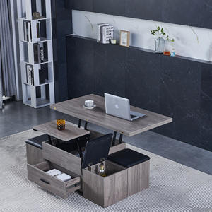 Juego de <span class=keywords><strong>mesa</strong></span> de comedor moderno <span class=keywords><strong>Mesa</strong></span> de <span class=keywords><strong>centro</strong></span> de extremo cuadrado multifuncional Altura de madera Elevador central ajustable <span class=keywords><strong>Mesa</strong></span> de <span class=keywords><strong>centro</strong></span> <span class=keywords><strong>negra</strong></span> - Product Image 5