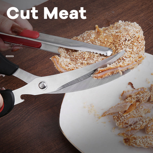 Diskon besar gunting dapur kustom tugas berat pisau baja tahan karat ramah lingkungan Ultra tajam PP + TPR menangani pemotong makanan kacang - Product Image 2