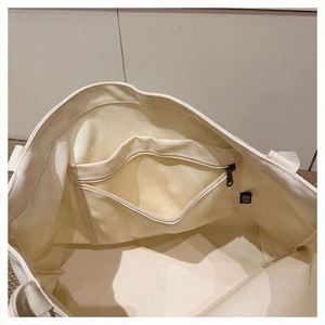 Wholesale Blank Travel Shopping <b>Bags</b> Custom Logo Two Handle <b>Large</b> Capacity Canvas Tote <b>Bag</b> - Product Image 3