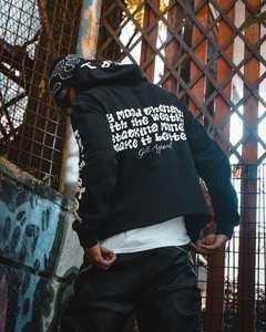 Streetwear Custom Logo Embroidered Printing No <b>String</b> Cut Edge Breathable Eco-Friendly Heavyweight 100% Cotton Raw Hem Oversized - Product Image 4