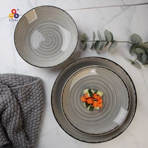 Sanhuan stampa digitale the sky grey stoviglie in ceramica stoviglie in porcellana <span class=keywords><strong>18</strong></span> pezzi <span class=keywords><strong>set</strong></span> da tavola <span class=keywords><strong>piatti</strong></span> e <span class=keywords><strong>piatti</strong></span> - Product Image 5