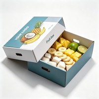 Boîte d'emballage de fruits en carton personnalisée avec impression à l'encre de soja, haute qualité, pour pommes/cerises, vente chaude