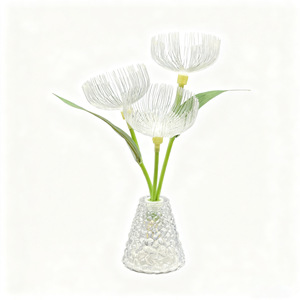 Lumière à fibre optique en forme de méduse à 3 têtes, base à effet d'ondulation d'eau, moderne, décoration créative d'intérieur, lumière changeante de couleur pour Noël - Product Image 5