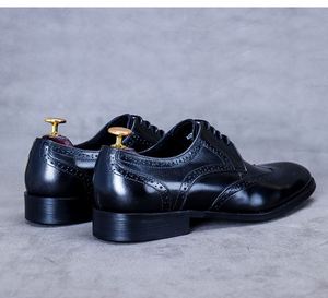 Zapatos Oxford de Hombre de Lujo de Marca Personalizada, con Punta Puntiaguda, Transpirables, con Cordones, Parte Superior de Cuero Genuino, Ligeros, Antideslizantes, para Primavera - Product Image 4