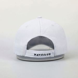 Customized Professional 6 Panel Adult Unisex Unstructured White Quick Dry Polyester Embroidery Hoop and Loop Baseball <b>Hat</b> - Product Image 4