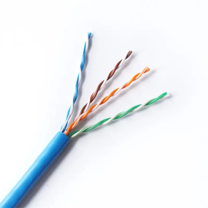 สายสื่อสาร Cat5e UTP 0.45มม. 25 AWG 4คู่สายเกลียวทองแดงเปลือยแบบไม่มีฉนวนสาย Cat5e