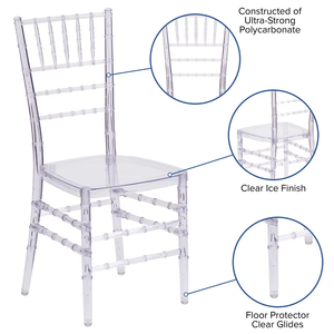 Chaises empilables blanches de haute qualité pour événements, vente en gros d'usine personnalisée, prix abordable - Product Image 4