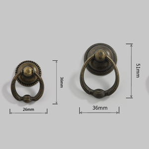 Antike Vintage europäischen Stil Zink Ring Einloch Pull Schrank tür Möbel Griff Küche Villa Hängende Schublade - Product Image 6