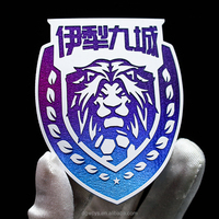 Patchs en silicone personnalisés, logo d'équipe de football en caoutchouc, patchs thermocollants pour chapeaux - 3D en relief, durables et éco-responsables