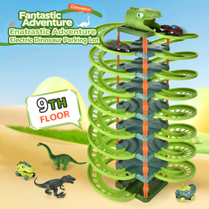 65 Pièces Circuit de Course Spirale DIY à 9 Niveaux avec <span class=keywords><strong>Parking</strong></span> Électrique Dinosaure, Ensemble de <span class=keywords><strong>Jeu</strong></span> de Voitures de Course pour Enfants, <span class=keywords><strong>Jeu</strong></span> de Puzzle STEM, Cadeau pour Garçons - Product Image 2