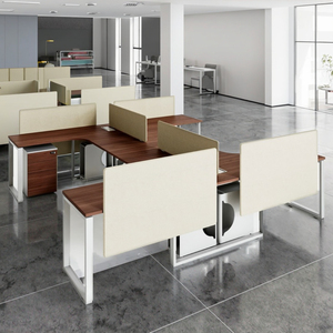 전문 모듈형 사무실 워크스테이션 패널 시스템 캐비닛 수납 컴퓨터 책상 현대식 조절 가능한 스틸 프레임 - Product Image 2