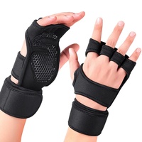 Protecteur de main personnalisé pour femmes et hommes Sangles de poignet à demi-doigts Gants d'haltérophilie antidérapants