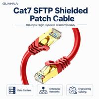 Câble patch rond OEM sur mesure 10 Gbit/s S/FTP Cat7 en cuivre toronné CCA Cat 7 pour caméra CCTV PoE DVR NVR