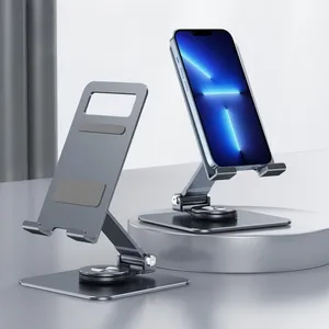 Universal Aluminum Multiple Tablet Holder Portable Folding Adjustable Tablet Stand With 360 Rotating Base