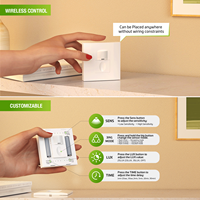 Kit de détecteur de mouvement sans fil, mode de détection pour empêcher les voleurs, alimenté par batterie pour le contrôle de l'éclairage 110~230V