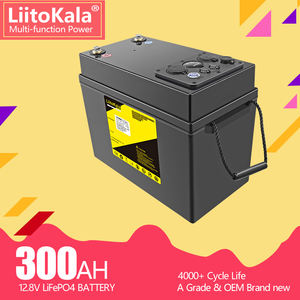Литиевая батарея LiitoKala 12 В 300AH lifepo4 <span class=keywords><strong>4s</strong></span> 12,8 В 300Ah с дисплеем напряжения для 1200 Вт инверторной лодки для гольф-Кара - Product Image 6