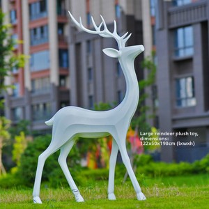 Sculpture de <span class=keywords><strong>cerf</strong></span> décorative en fibre de verre avec finition cuivre, design abstrait, pour aménagement paysager de jardin, disponible à la vente - Product Image 6