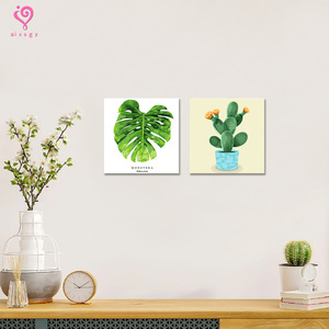 Aixsgy Eco-Friendly <b>Framed</b> Flower Printed Square Art Decor Digital Printing Modern Style <b>Canvas</b> Wall Art Set - Product Image 5