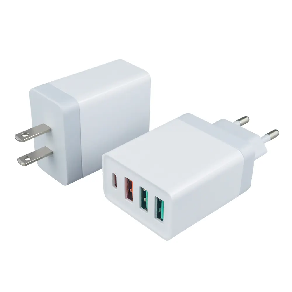 EU US Plug 4 Port Ladegerät 20W Ladegerät Typ C USB C Schnell ladegerät Typ C Schnell lade adapter für Apple iPhone 12 13 iPad Pro