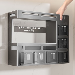 Organizador <span class=keywords><strong>de</strong></span> cocina <span class=keywords><strong>de</strong></span> doble capa para montar en la pared, 4, 5, 6 cajas para especias, estante para contenedores <span class=keywords><strong>de</strong></span> condimentos para uso doméstico en la cocina - Product Image 4